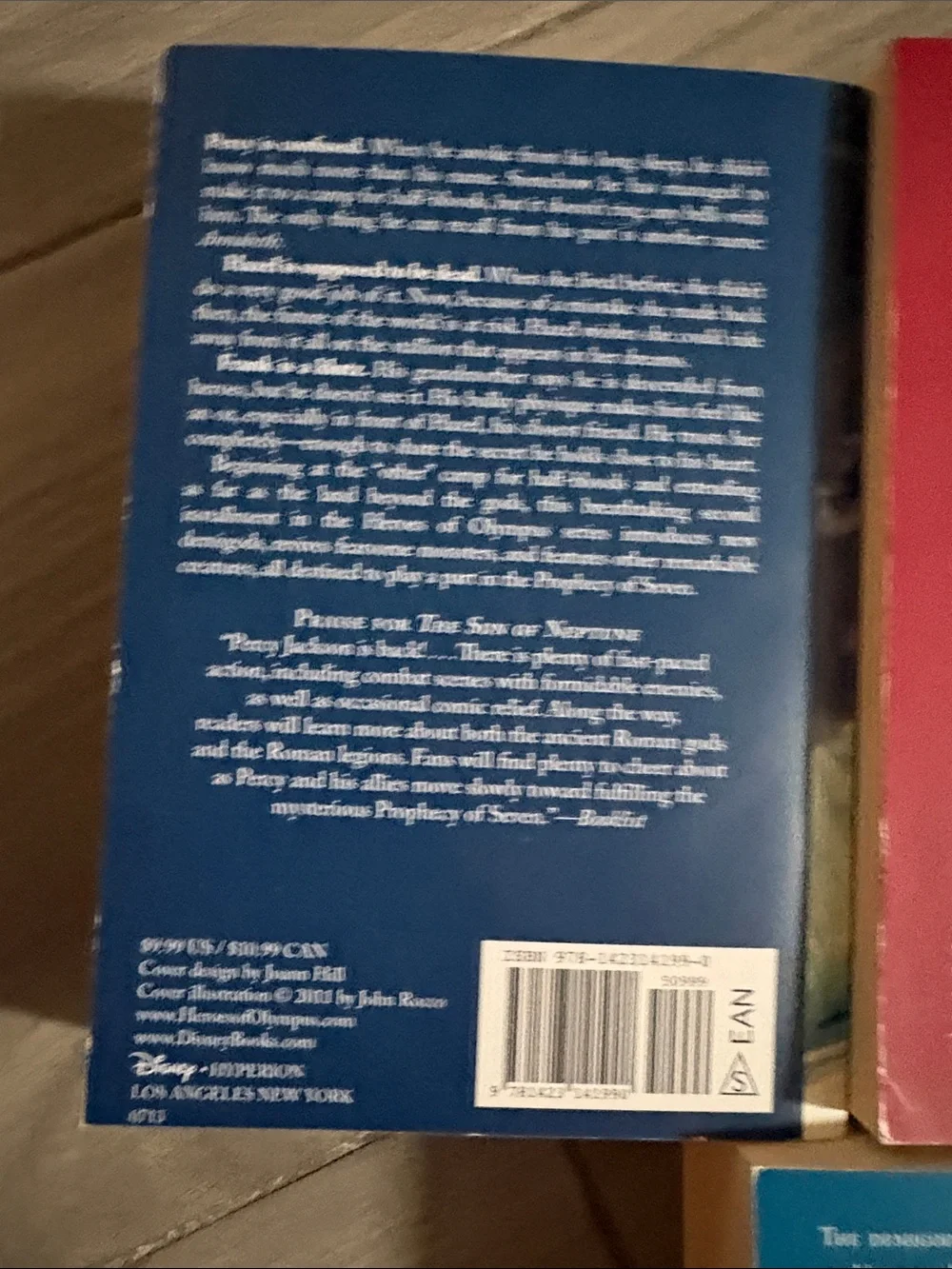 Disney Rick Riordan The Heroes of Olympus Trilogy - Blue, Red, Black Covers